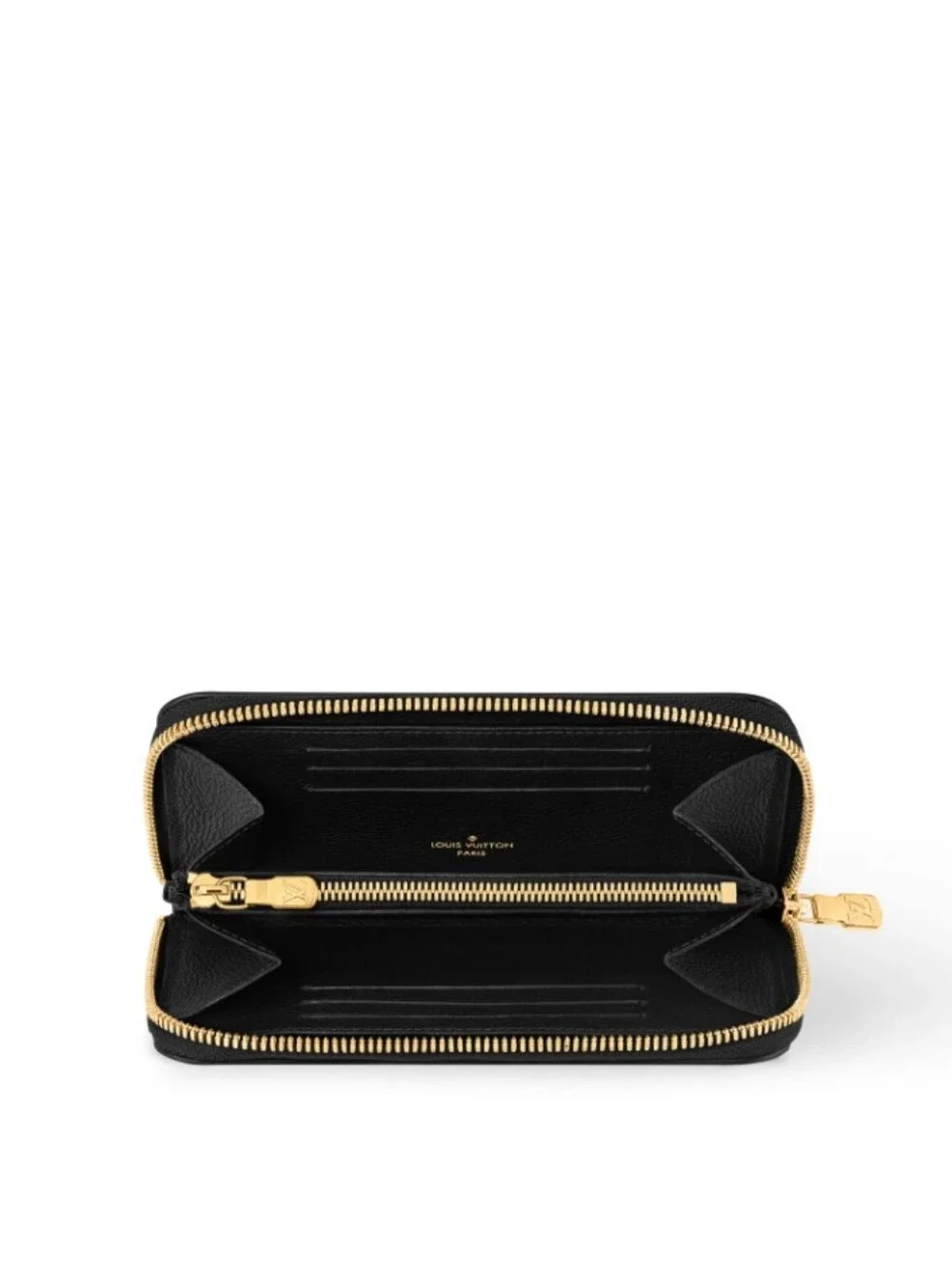 Louis Vuitton Black Embossed Zip Wallet